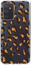 Casetastic Samsung Galaxy A52 (2021) 5G / Galaxy A52 (2021) 4G Hoesje - Softcover Hoesje met Design - Leopard Print Print