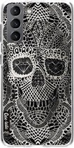 Casetastic Samsung Galaxy S21 4G/5G Hoesje - Softcover Hoesje met Design - Lace Skull Print