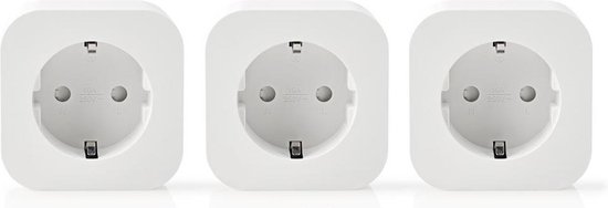 Nedis SmartLife Smart Stekker | Wi-Fi | 2500 W | Randaarde stekker / Type F (CEE 7/7) | -10 - 45 °C | Android™ / IOS | Wit