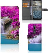 Wallet Bookcase Nokia 2.4 Telefoonhoesje Waterval
