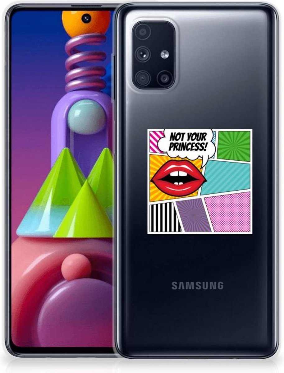 Samsung Galaxy M51 Silicone Back Cover Popart Princess