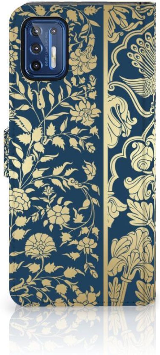 Motorola Moto G9 Plus Hoesje Beige Flowers