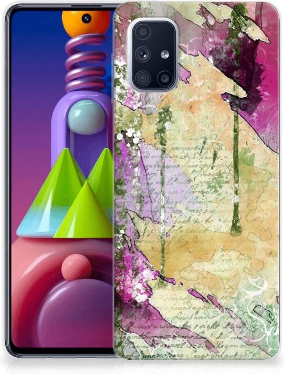 Back Cover voor Hoesje maken Samsung Galaxy M51 Letter Painting