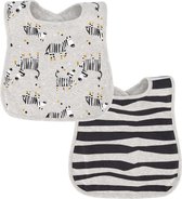Prénatal Slab Zebra - 2 Slabbetjes - Baby Accessoires - Multikleur