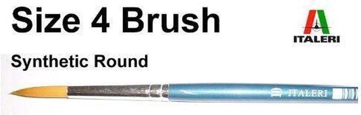Italeri 4 Brush Synthetic Round (Ita51207) modelbouwsets hobbybouwspeelgoed voor kinderen modelverf en accessoires