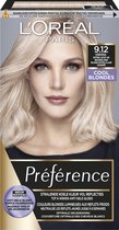 L’Oréal Paris Préférence Cool Blondes 9.12 Siberia - Extra Licht As Beigeblond - Permanente haarverf