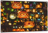 Tuinposter – Kleurrijke Oosterse Lampen - 120x80cm Foto op Tuinposter  (wanddecoratie voor buiten en binnen)