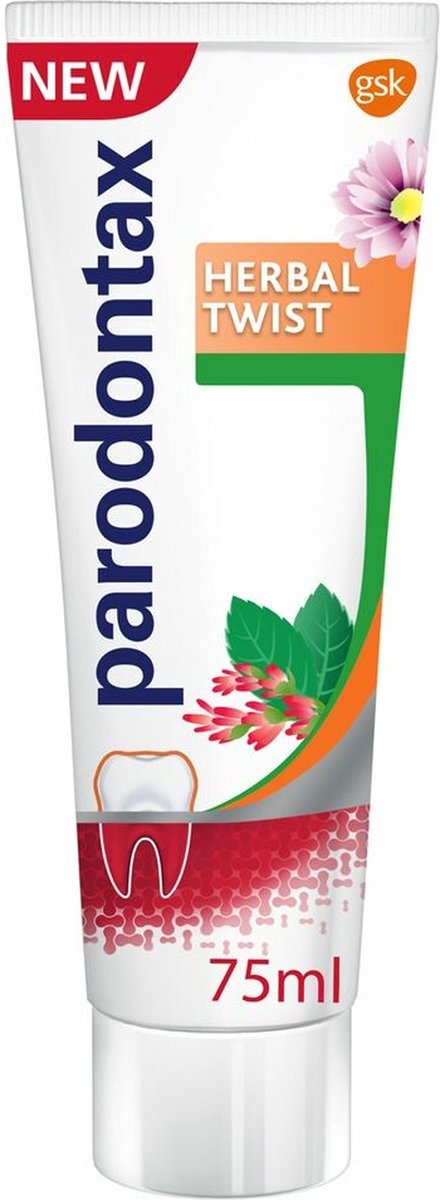 Goedkoopste Parodontax - Tandpasta - Herbal Twist - Ginger & Mint - 75ml x 4