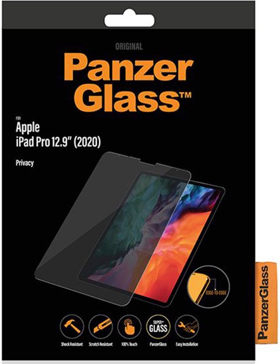 PanzerGlass Screenprotector geschikt voor Apple iPad Pro 12.9 Inch (2018) Glazen | PanzerGlass Edge to Edge Screenprotector Privacy - Case Friendly