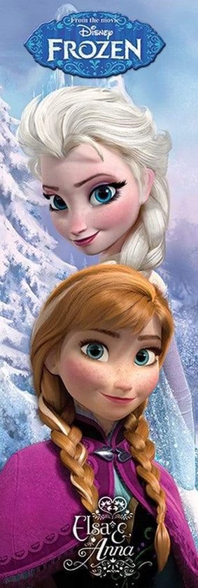 Affiche La Reine des Neiges Frozen Anna et Elsa 53x158cm | bol