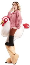 Witbaard Kostuum Carry Me! Kip Polyester Wit/bruin Maat M/l