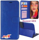 EmpX Telefoonhoesje - Book Case - Geschikt Voor Huawei GR3 - Blauw