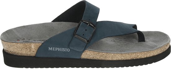 Mephisto HELEN SANDALBUCK - Volwassenen Dames slippers - Kleur: Blauw - Maat:  43 | bol.com