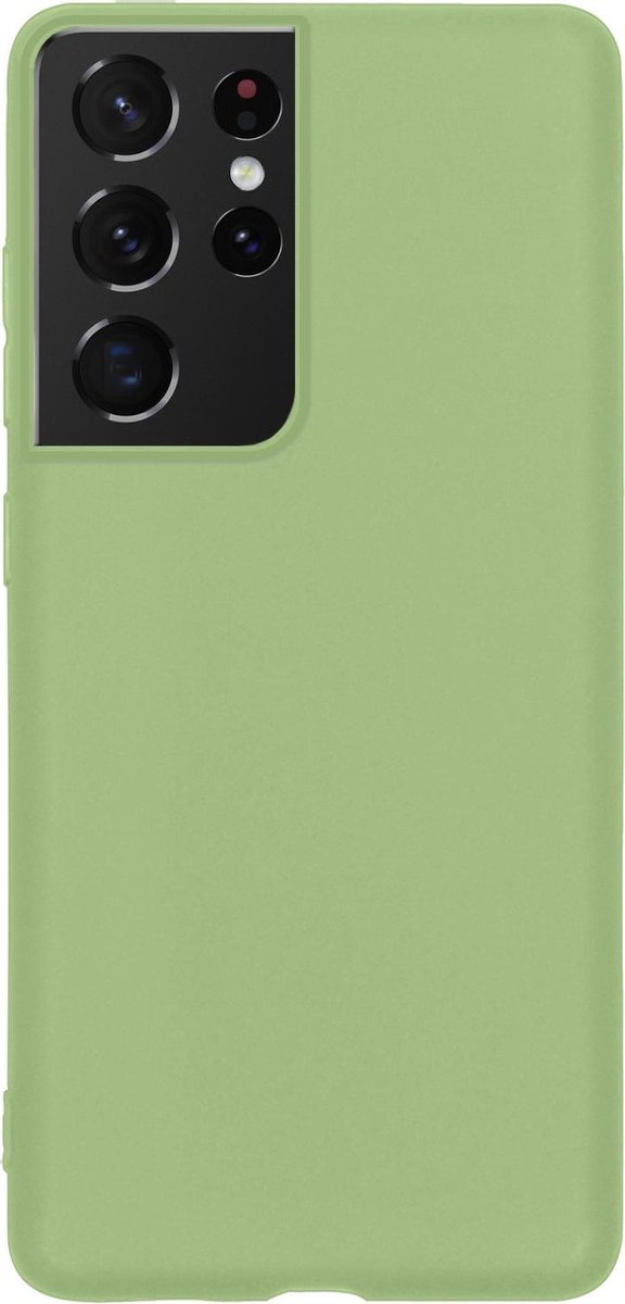 Hoes - Geschikt voor Samsung Galaxy S21 Ultra - Sterk & Shockproof - Hoesje Cover - Siliconen Case - Groen