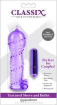 Classix - Textured Sleeve & Bullet, Purple - Bullets & Mini Vibrators - purple - Discreet verpakt en bezorgd