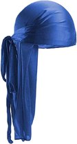 Durag - Deluxe zijdezachte Durag-muts voor heren headwraps - Blauwe