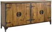 Teakea - Basto Dressoir Bruin | 4 deurs | 180x40x89