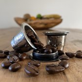 JOR Products® Nespresso Capsule - Herbruikbaar - Hervulbaar - Koffie cups - RVS - Roestvrijstaal - 2 stuks