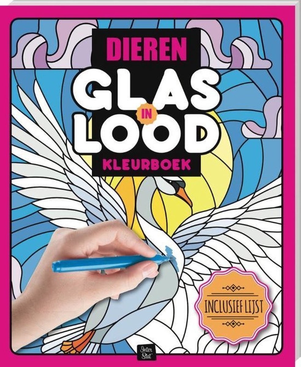 Glas-in-lood kleurboek - Dieren - Interstat