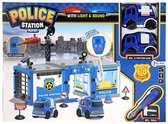 Play Set Police Station With 2 Cars Friction L-s