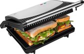 Contactgrill - Tosti Apparaat - Tosti Ijzer - Aigi Korky - Cool Touch - RVS - Zwart/Zilver - BSE