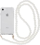 iMoshion Backcover met koord hoesje - Parels iPhone SE (2020) / 8 / 7 hoesje - Transparant