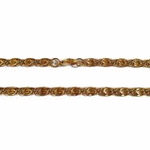 Griekse ketting goudkleurig chirurgisch staal 50cm 5mm