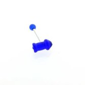 Tongpiercing acryl stout donker blauw