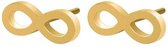 Aramat jewels ® - Oorbellen infinity goudkleurig chirurgisch staal 4mm x 8mm