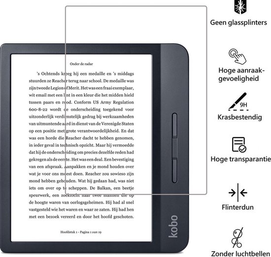Screenprotector Geschikt voor Kobo Libra H2O Screenprotector Gehard Glas Tempered Glass - Screenprotector Geschikt voor Kobo Libra H2O Screenprotector van Dux Ducis — afbeelding 2