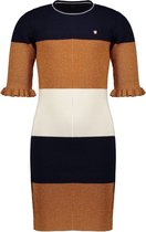 NONO Meisjes jurken & tunieken NONO Maury knitted s/sl colorblock dress Navy Blazer 98/104