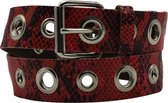 Rode riem - Pitone Melody Red  Dames riem - Broekriem Dames - Dames riem -  Dames riemen - heren riem - heren riemen - riem - riemen - Designer riem - luxe