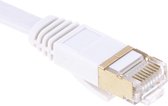 1m CAT7 Ethernet netwerk LAN kabel Gold plated (10000 Mbit/s) - Wit