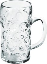24x Bierpullen/bierglazen halve liter/50 cl/500 ml van onbreekbaar kunststof - 0,5 liter pullen - Bierpul glazen
