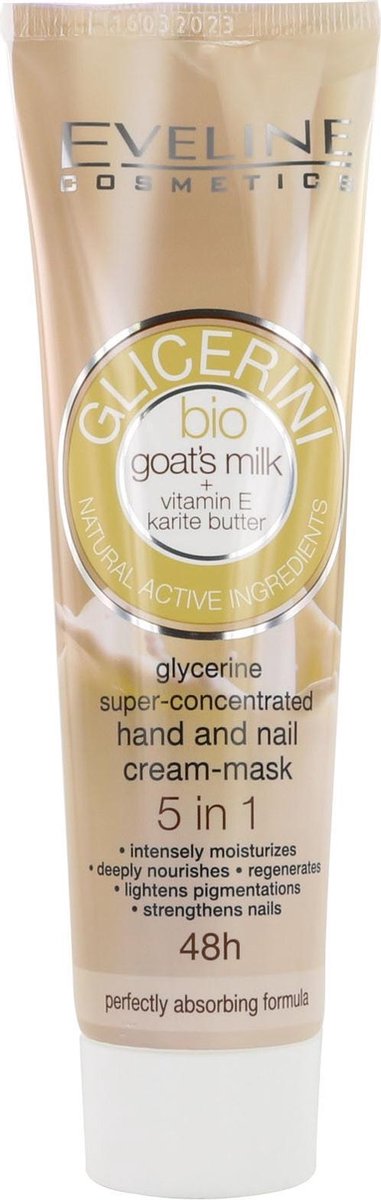 Eveline Cosmetics Glicerini Hand And Nail Cream-mask With Goat's Milk 100ml.