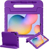 Samsung Galaxy Tab S6 Lite Hoes Kinder Hoesje Kids Case Cover - Paars