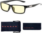 GUNNAR Gaming- en Computerbril - Riot, Onyx Frame, Amber Tint - Blauw Licht Bril, Beeldschermbril, Blue Light Glasses, Leesbril, UV Filter