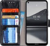 Nokia 3.4 Portemonnee Stand Hoesje Zwart