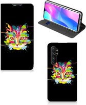 Etui Smartphone Xiaomi Mi Note 10 Lite Etui Portefeuille Beaux Cat' anniversaire Couleur Chat