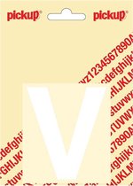 Pickup plakletter Helvetica 80 mm - wit V