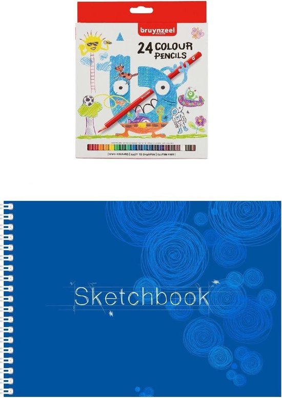 Bruynzeel Creatives Skizzenbuch A4 - 80 Blatt 140 G/m² Weiß - Fester Einband, Säurefrei - Für Urban Sketching, Handlettering & Zeichnen