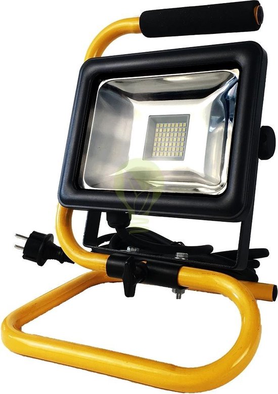 LED bouwlamp op standaard S-rek waterdicht met stekker – 50 Watt | bol.com
