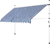 Detex Klemluifel Zonnewering - Verstelbaar 400x180 cm - Blauw Wit