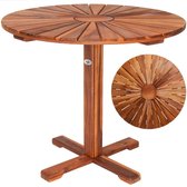 Table de jardin en bois en bois d'acacia Ø 70 cm brun huilé
