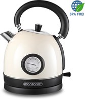 Monzana Elektrische Retro Ketel 1,8 L Capaciteit / 2200 W - Crème