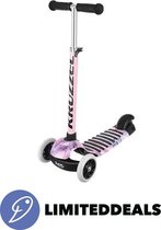 Sportieve 3 Wiel Scooter Roze - Kinderstep met verstelbaar stuur - Belastbaar tot wel 60 kg - Kruzzel kwaliteit step - Polyurethaan wielen + ABEC-5 lagers - LimitedDeals