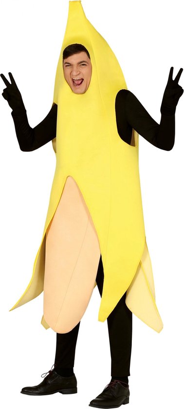 Costume de fruits et légumes nature, Déguisement drôle de banane pelée, Taille 52-54