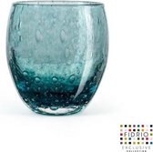 Design vaas  - Fidrio LAGOON - glas, mondgeblazen bloemenvaas - diameter 11,5 cm hoogte 12 cm