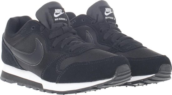 Nike Md Runner 2 Dames Sneakers - Black/Black-White - Maat 38 | Bestel nu!