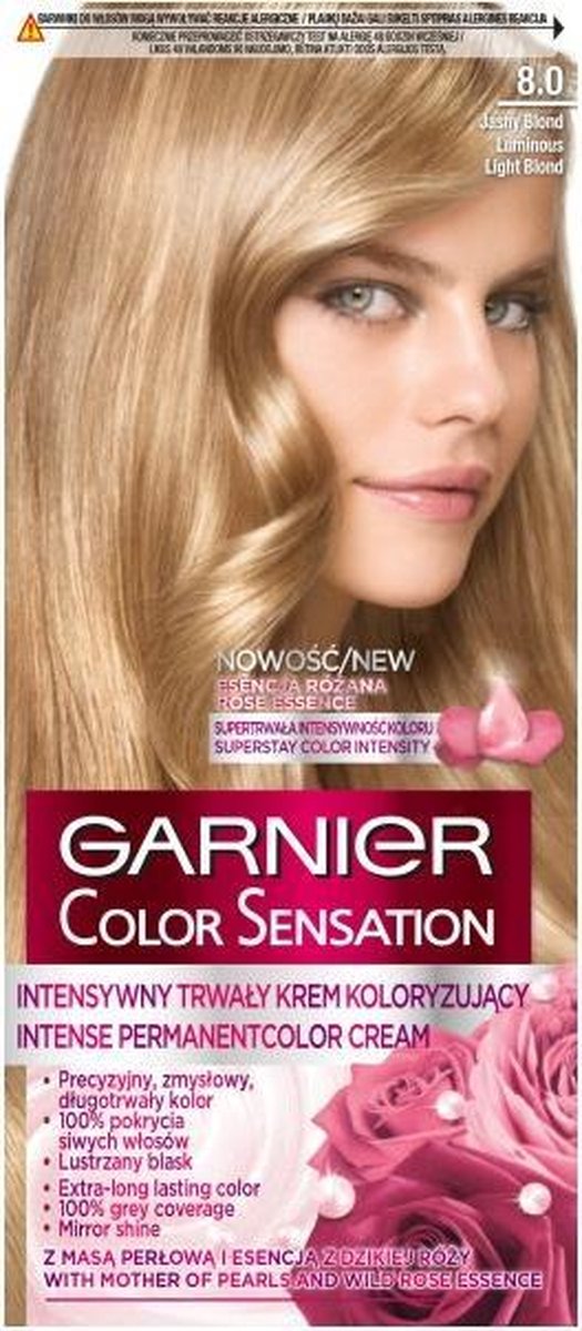 Garnier - Color Sensation Hair Dye 8.0 Luminous Bright Blond
